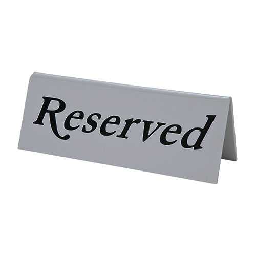 Beaumont Plastic Reserved Table Sign - 10 Pack